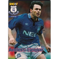 Signed picture of Anders Limpar the Everton FC footballer. 